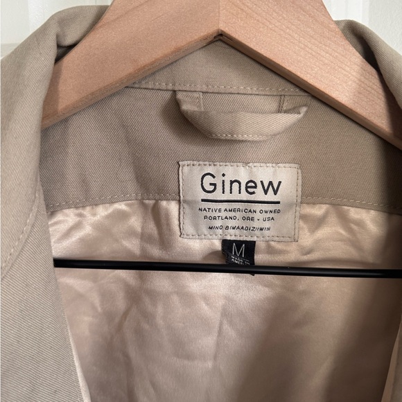 Ginew Native Americana Tan Jacket with Embroidered Detail - Picture 3 of 4